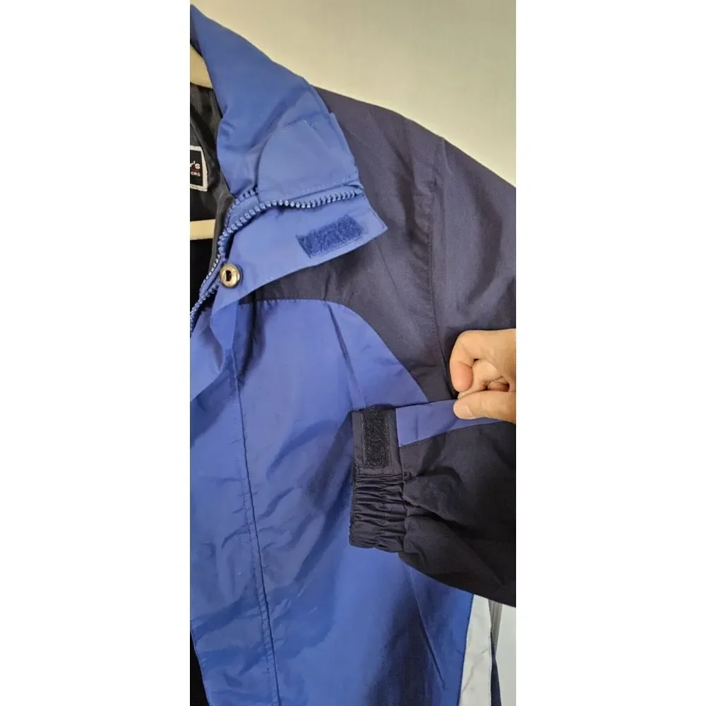 Steve & Barry boy Sz L(10/12) blue jacket lined  full zip‎ 100% Nylon